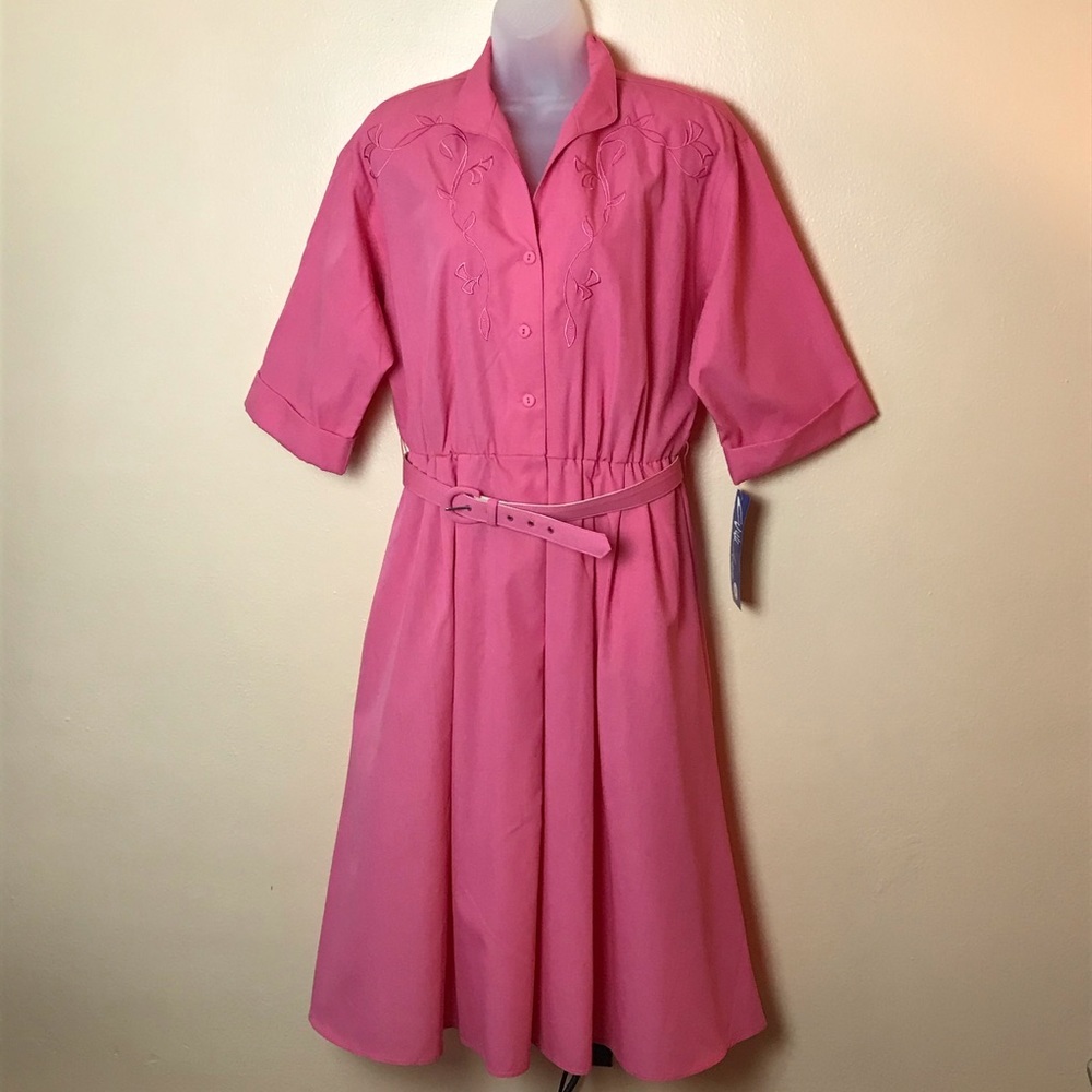Willi of California Pink Belted Dress Rockabilly